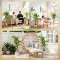 HOMCOM 90cm Lifelike Fake Tree, Artificial Dracaena Tree with Bendable Trunks, Green(m-7)