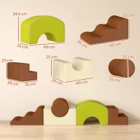 AIYAPLAY Set of 5 Foam Blocks for Kids Psychomotor Blocks with Non-Slip Base Removable Cover 3-6 Years(m-3)
