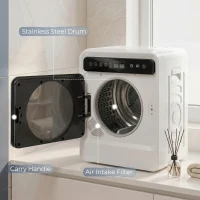 HOMCOM 5kg Vented Tumble Dryer, 1000W Compact Tumble Dryer with Smart Drying, Freestanding Stackable Clothes Drying Machine(m-7)