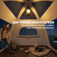 Outsunny Opblaasbare Tent 3 Personen Snelle Opzet Outdoor Camping Tent met Luchtpomp Meshramen Afneembaar Dak(m-7)