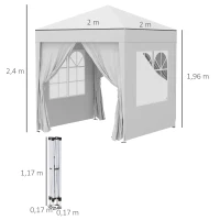 Outsunny paviljoen 2 x 2 m(m-3)