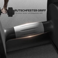 SPORTNOW Verstellbare Hantel, 7-24 kg Hantel mit Ablagefach, rutschfest Griff, Kurzhantel aus Kunststoff(m-6)