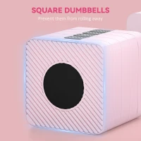 SPORTNOW Adjustable Dumbbell Set of 2, Each 1/2/3/4/5 kg Weight, 5-in-1 Weights Dumbbells Set with Non-Slip Handle, Pink(m-5)