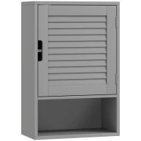 HOMCOM Bathroom Cabinet, Wall Mounted Storage Cabinet with Adjustable Shelves, 40 x 20 x 60 cm, Grey(m-1)
