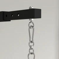 SPORTNOW Suporte para Saco de Boxe de Parede com Distância Ajustável de 45-65 cm Gancho Giratório de 360° e Correntes Preto(m-9)