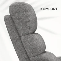 HOMCOM Relaxsessel, Aufstehhilfe, verstellbare Rückenlehne/Fußstütze, bis 120 kg, 66x90x96 cm, Grau(m-7)