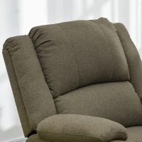HOMCOM Relaxsessel, Liegefunktion und Fußstütze, verstellbar, bis 150 kg, Stahlrahmen, 90 x 96 x 98 cm, Braun(m-9)