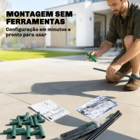 Outsunny Mini Estufa com Bolsa de Plantação Estufa Pequena Portátil para Interior e Exterior 68x50x70 cm Verde(m-7)