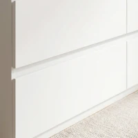 HOMCOM Ladekast met 3 laden, moderne opbergmeubels voor de slaapkamer, wit(m-12)