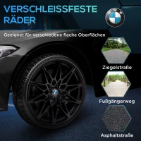 AIYAPLAY 12V Elektrische Kinderauto met Afstandsbediening, 2 Motoren, Claxon, LED, Muziek, Hulpwielen, 3-5 Jaar, Zwart(m-9)