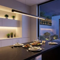 HOMCOM Pendelleuchte mit Fernbedienung und Speicherfunktion, Dimmbar mit einstellbaren Farbtemperaturen(m-10)
