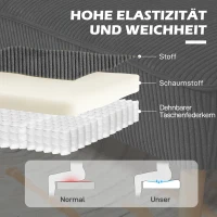 HOMCOM 2-Sitzer Polstersofa, Holz, Samtartiges Polyester, Schaumstoff, 117 x 56,5 x 77 cm, Rosa(m-5)