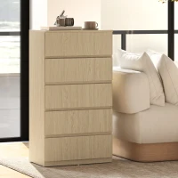 HOMCOM Chest of Drawers, 5-Drawer Storage Cabinets, Modern Dresser, Storage Drawer Unit for Bedroom(m-8)