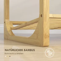 HOMCOM Schoenenrek met 4 lagen, schoenenopberger voor maximaal 12 paar schoenen, schoenenkast voor hal of entree, naturel(m-6)