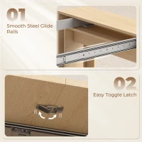 HOMCOM Tavolo Consolle Estendibile con 5 Lunghezze Regolabili per 10 Persone, Stile Moderno Minimalista, Effetto Legno Chiaro(m-6)