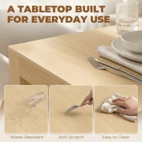 HOMCOM Tavolo Consolle Estendibile con 5 Lunghezze Regolabili per 10 Persone, Stile Moderno Minimalista, Effetto Legno Chiaro(m-7)