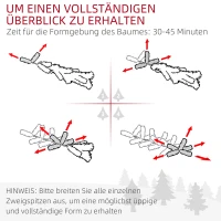 HOMCOM Kunstkerstboom 180 cm, Brede Kunstspar met 880 takken, Kerstboom met inklapbare stalen voet, Kerstdecoratie inclusief metalen standaard voor binnen(m-8)
