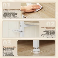 HOMCOM Estante de Cozinha Suporte de Micro-ondas com Prateleiras e 6 Ganchos para Espaços Pequenos 80x40x181 cm Carvalho(m-6)