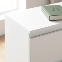 HOMCOM Ladekast met 3 laden, moderne opbergmeubels voor de slaapkamer, wit(m-11)