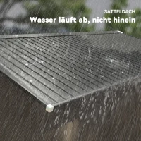 Outsunny Geräteschuppen, Wetterfestes Gartenhaus für Gartengeräte, mit Belüftungsfenstern, Schiebetüren, Stahl, Braun(m-7)