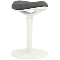 HOMCOM Pendelhocker, ergonomisch, höhenverstellbar, bis 120 kg, 42,5x35,5x56,5-71,5cm, Grau(m-11)