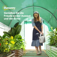 Outsunny 3 x 2 x 2 m polytunnelkas met zonneschermnet, oprolbare zijwanden, kunststofafdekking, stalen frame, groen(m-9)
