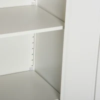 Vinsetto Cool Rolled Steel Tall Office Lockable Filing Cabinet, 2 Doors, 4 Internal Adjustable Shelves, Bookcase Cabinet Storage Unit, 80 L x 40 W x 184 cm(m-20)