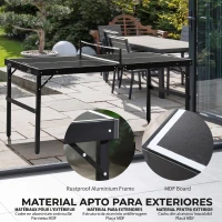 SPORTNOW Masă de Ping Pong Pliabilă cu Mâner pentru Transport, din Aluminiu și Lemn, 152x76x72 cm, Negru(m-5)
