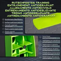 HOMCOM Step Fitness pentru aerobic reglabil pe 3 înălțimi de 10-15-20 cm, din plastic, verde și gri(m-6)