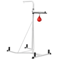 HOMCOM Adjustable Freestanding Speedbag, Punch Bag Hanger, White(m-10)