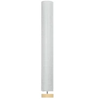HOMCOM Floor Lamp for Living Room, 47" Modern Standing Lamp with Linen Shade, Wooden Base, Grey(m-1)