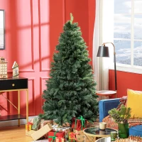 HOMCOM Brad de Crăciun Artificial 180 cm cu 1061 de Crengi și Bază din Metal, Verde(m-10)