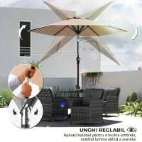 Outsunny Umbrela de Gradina Inclinabila 2.3x2 m(m-5)