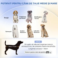 PawHut Canapea pentru Câini de Talie Medie și Mare, cu Pernă Detașabilă și Husă Lavabilă, Material Vellutato, Crem(m-4)