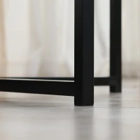 HOMCOM Mesa de Centro Mesa de Salón Redonda con Encimera Símil Mármol y Marco de Metal Estilo Moderno 80x80x45 cm Blanco(m-9)