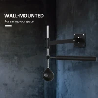 HOMCOM Wall Mount Fast-Reflexes Speed Bag Boxing, Height Adjustable Punching Bag, MMA, Martial Arts and Boxing Equipment for Training at Home(m-5)