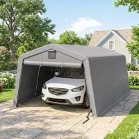 Outsunny Tente garage carport dim. 6,2L x 3,3l x 2,4H m acier galvanisé robuste PE haute densité 150 g/m² imperméable anti-UV(m-2)