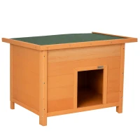 PawHut Wooden Dog House, Water-resistant Elevated Pet House with Open Top, 82W x 58D x 58H cm(m-21)