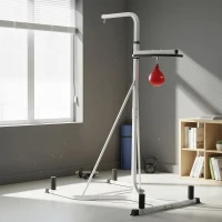 HOMCOM Adjustable Freestanding Speedbag, Punch Bag Hanger, White(m-2)