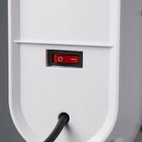 HOMCOM Radiator Electric Oscilant cu Telecomandă, Timer și 2 Moduri, din PP, PA și Metal, 21x21x63,5 cm, Alb și Negru(m-8)