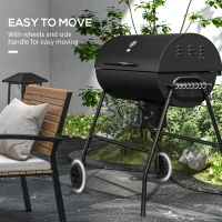 Outsunny Steel Charcoal BBQ, with Ash Catcher and Warming Rack(m-6)