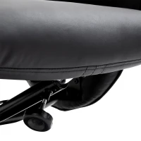 HOMCOM Poltrona Massaggiante con Pouf Poggiapiedi, Reclinabile a 145° con Seduta Girevole e 10 Punti Massaggio, Nero(m-9)