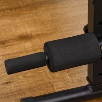HOMCOM Bancă pentru Abdomene Pliabilă și Reglabilă cu Spătar Tapițat, 47x139x51-69cm, Negru și Roșu(m-9)