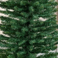 HOMCOM Weihnachtsbaum künstliche Künstliche Tanne Christbaum, inkl Ständer Weihnachtsstern 2,1 m, Grün(m-8)