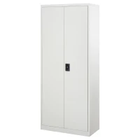 Vinsetto Cool Rolled Steel Tall Office Lockable Filing Cabinet, 2 Doors, 4 Internal Adjustable Shelves, Bookcase Cabinet Storage Unit, 80 L x 40 W x 184 cm(m-23)