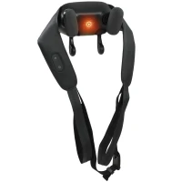 HOMCOM Cordless Neck Massager with Heat, Deep Tissue 4D Shiatsu Neck and Shoulder Massager for Car Home, Gifts for Men Women(m-10)