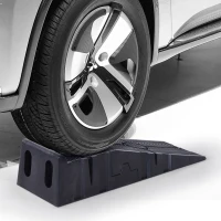 DURHAND Conjunto de 2 Rampas para Carro em Plástico Portáteis Carga até 2,5 Toneladas 91x30x21 cm, Preto(m-10)