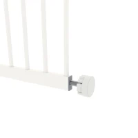 PawHut Barrière de sécurité animaux porte fermeture automatique système de double verrouillage sans perçage 3 extensions blanc(m-11)