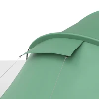 Outsunny 4 Man UV Protection Camping Tent - Green and White(m-11)