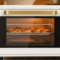 HOMCOM 21L Mini Countertop Oven, 100°C-230°C Adjustable Temperature, White(m-12)